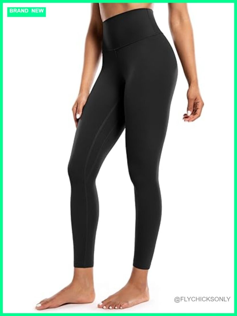 High Waisted Yoga Leggings 25" Cream-Feeling Workout Lounge Pants